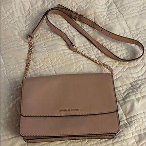 Michael Kors pink Crossbody Bag with Gold Accents